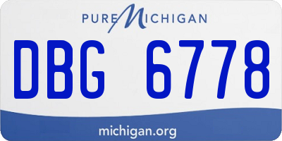 MI license plate DBG6778