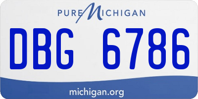 MI license plate DBG6786