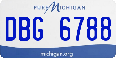 MI license plate DBG6788