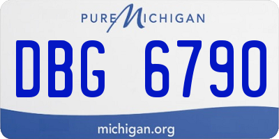 MI license plate DBG6790