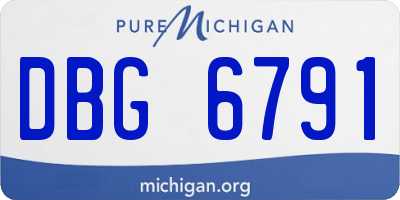 MI license plate DBG6791