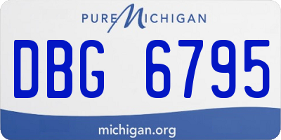 MI license plate DBG6795