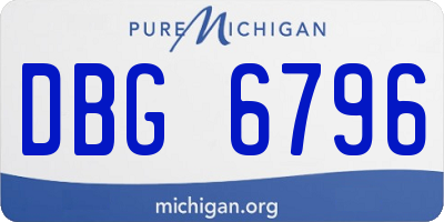 MI license plate DBG6796