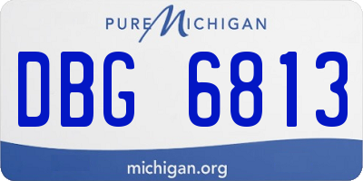 MI license plate DBG6813