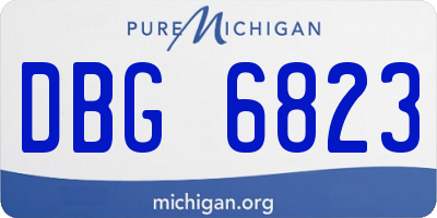 MI license plate DBG6823