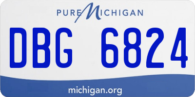 MI license plate DBG6824