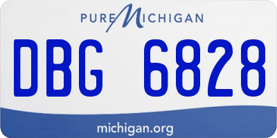 MI license plate DBG6828