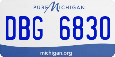 MI license plate DBG6830