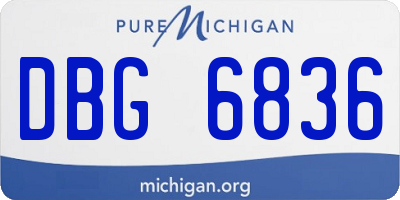 MI license plate DBG6836