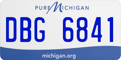MI license plate DBG6841