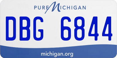 MI license plate DBG6844