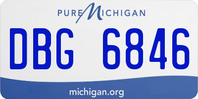 MI license plate DBG6846