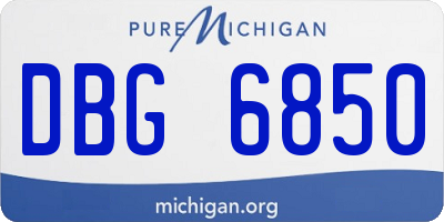 MI license plate DBG6850