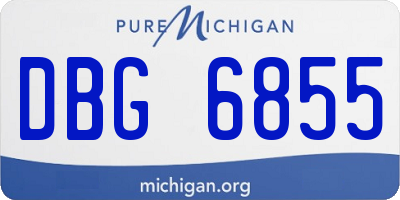 MI license plate DBG6855