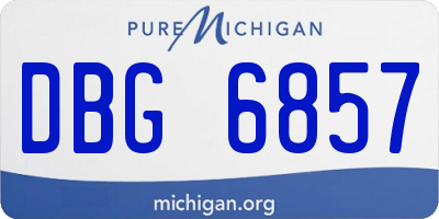 MI license plate DBG6857