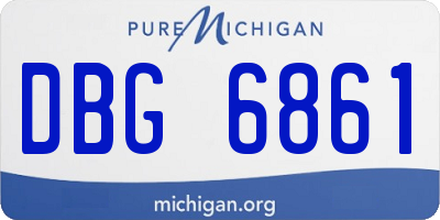 MI license plate DBG6861