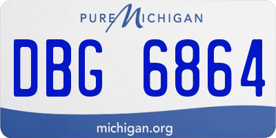MI license plate DBG6864
