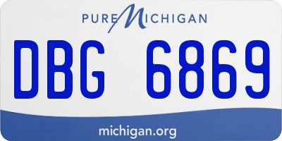 MI license plate DBG6869