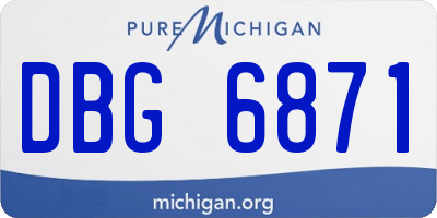 MI license plate DBG6871