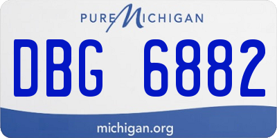 MI license plate DBG6882