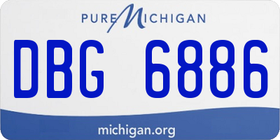 MI license plate DBG6886