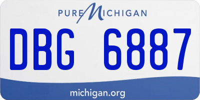 MI license plate DBG6887