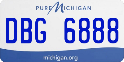 MI license plate DBG6888