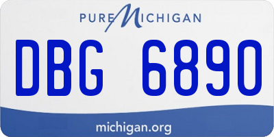 MI license plate DBG6890