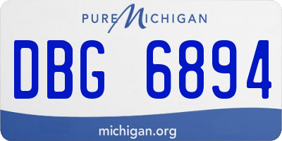 MI license plate DBG6894