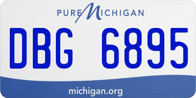 MI license plate DBG6895