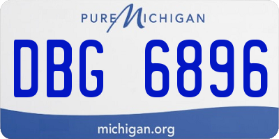 MI license plate DBG6896