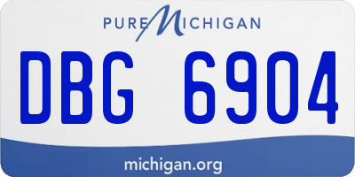 MI license plate DBG6904