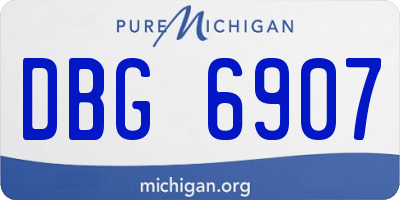 MI license plate DBG6907