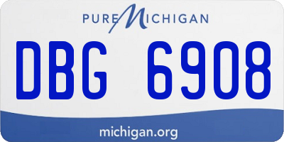 MI license plate DBG6908