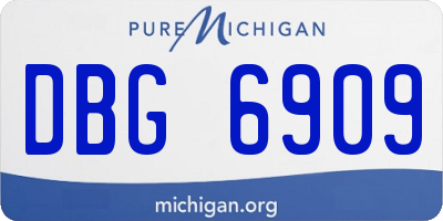 MI license plate DBG6909