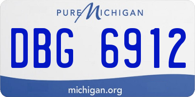 MI license plate DBG6912