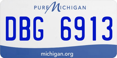 MI license plate DBG6913