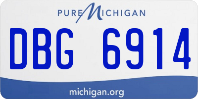 MI license plate DBG6914