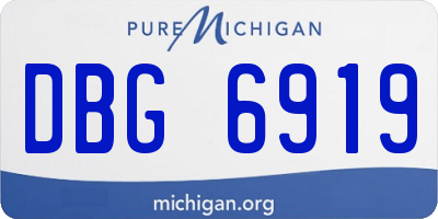 MI license plate DBG6919