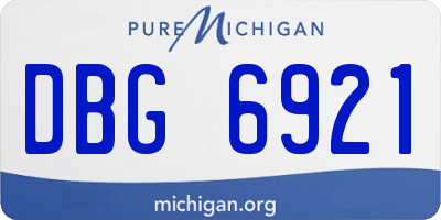 MI license plate DBG6921