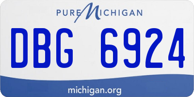 MI license plate DBG6924
