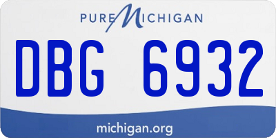 MI license plate DBG6932