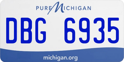 MI license plate DBG6935