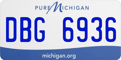 MI license plate DBG6936