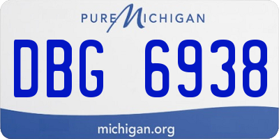 MI license plate DBG6938