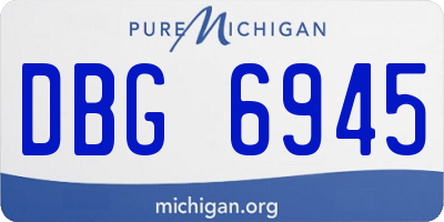 MI license plate DBG6945