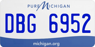MI license plate DBG6952