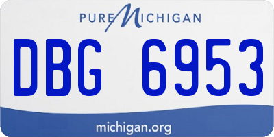 MI license plate DBG6953