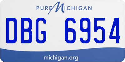MI license plate DBG6954