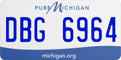 MI license plate DBG6964